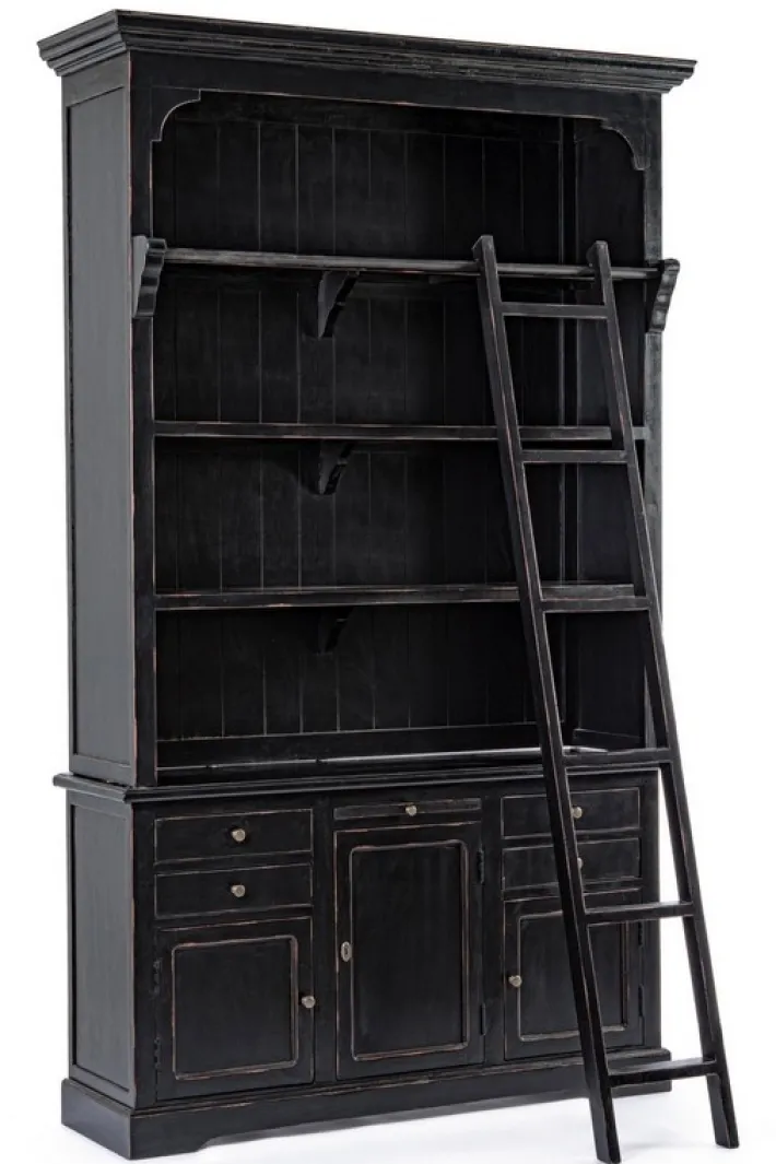 Bizzotto Librerie>LIBRERIA IN LEGNO NERO - JEFFERSON