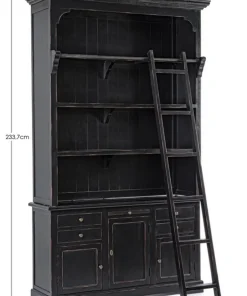 Bizzotto Librerie>LIBRERIA IN LEGNO NERO - JEFFERSON