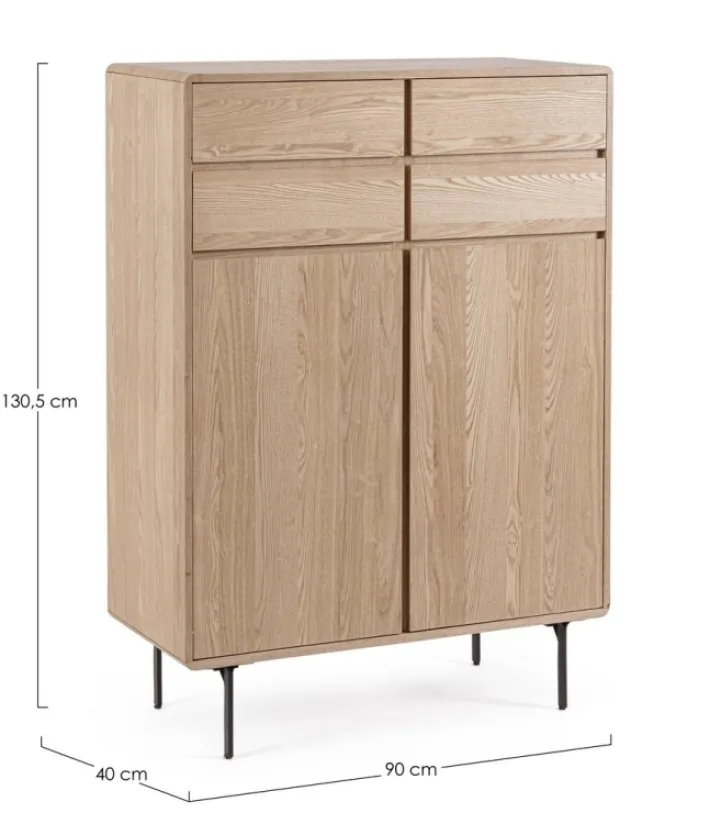 Bizzotto Credenze>MOBILE ALTO IN LEGNO NATURALE - WIDALD