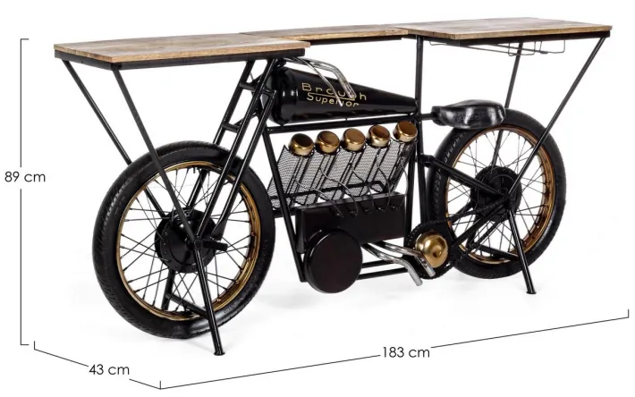 Bizzotto Carrelli Ed Espositori>MOBILE BAR IN METALLO - MOTO REPLICA