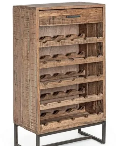 Bizzotto Mobili Bar E Cantinette|Mobili Contenitori>MOBILE PORTABOTTIGLIE IN LEGNO - ELMER