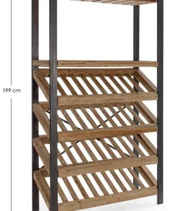 Bizzotto Mobili Bar E Cantinette|Mobili Contenitori>MOBILE PORTABOTTIGLIE IN LEGNO - KANTIN