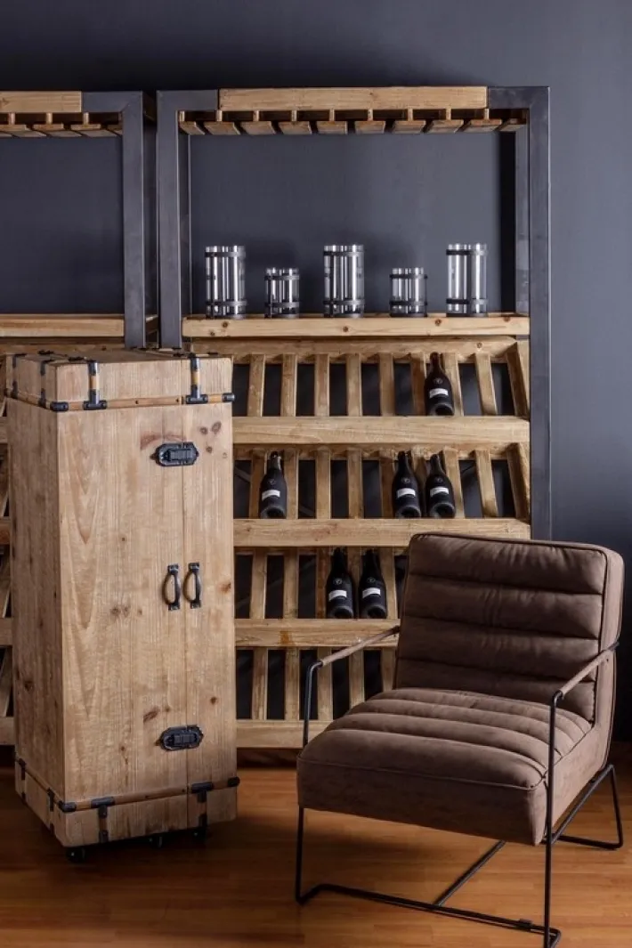 Bizzotto Mobili Bar E Cantinette|Mobili Contenitori>MOBILE PORTABOTTIGLIE IN LEGNO - KANTIN