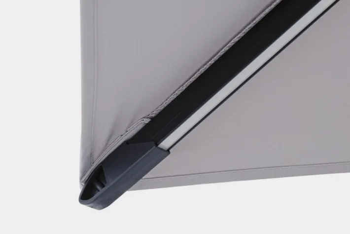 Bizzotto Ombrelloni>OMBRELLONE BRACCIO CON LED IN ALLUMINIO 3X3 ANTRACITE - INES