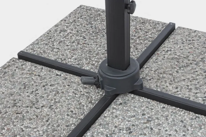 Bizzotto Ombrelloni>OMBRELLONE BRACCIO CON LED IN ALLUMINIO 3X3 ANTRACITE - INES
