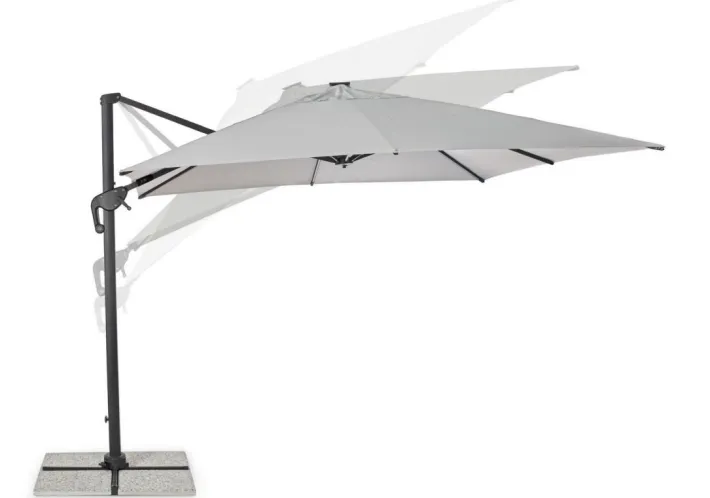 Bizzotto Ombrelloni>OMBRELLONE BRACCIO CON LED IN ALLUMINIO 3X3 ANTRACITE - INES