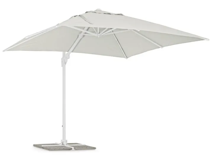 Bizzotto Ombrelloni>OMBRELLONE BRACCIO IN ALLUMINIO 3X3 BIANCO - EDEN