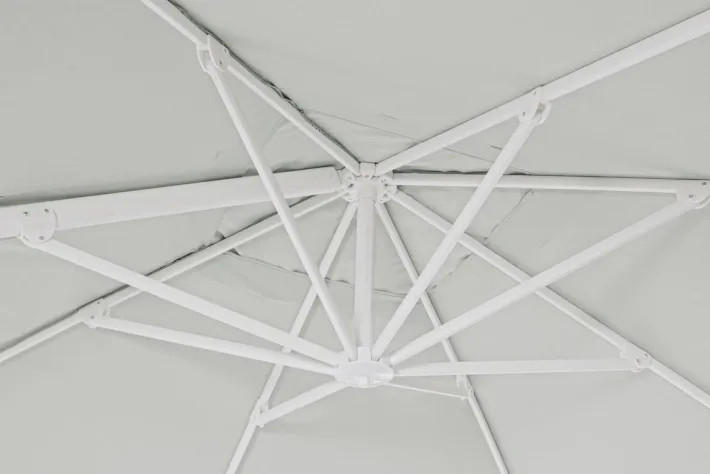 Bizzotto Ombrelloni>OMBRELLONE BRACCIO IN ALLUMINIO 3X3 BIANCO - EDEN