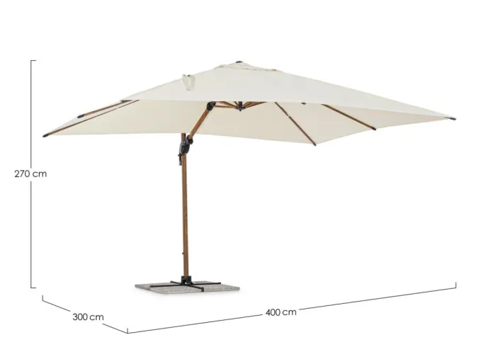 Bizzotto Ombrelloni>OMBRELLONE IN ALLUMINIO 3X4 BEIGE - ORION