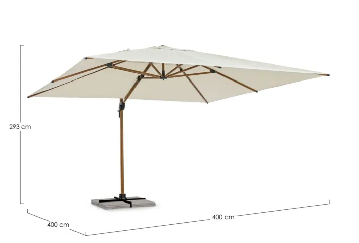 Bizzotto Ombrelloni>OMBRELLONE IN ALLUMINIO 4X4 BEIGE - ORION
