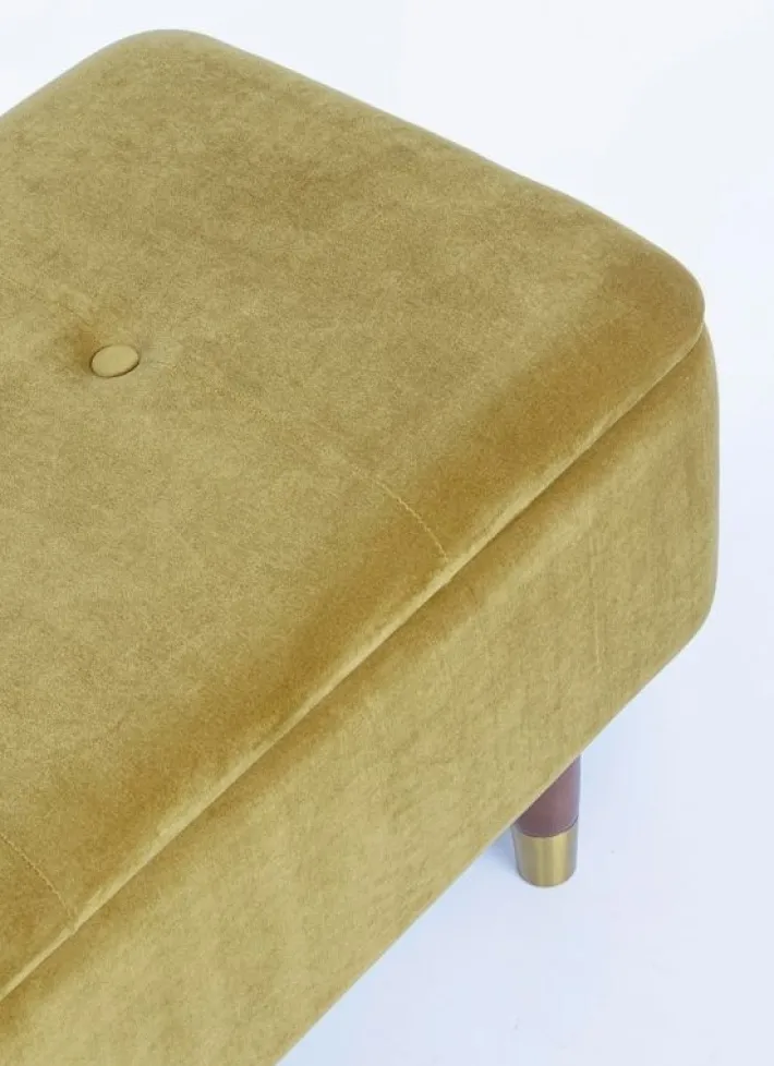 Bizzotto Panchette>PANCA CONTENITORE IN VELLUTO OLIVE - KIRA