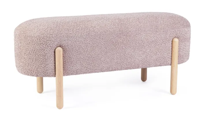 Bizzotto Panche>PANCA EFFETTO BOUCLE' ROSA ANTICO - DAYLA