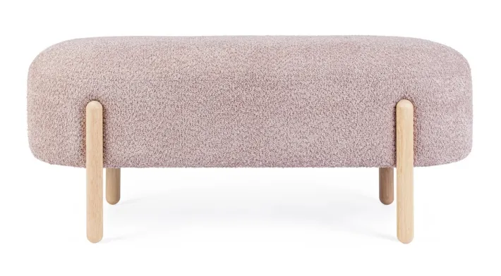 Bizzotto Panche>PANCA EFFETTO BOUCLE' ROSA ANTICO - DAYLA