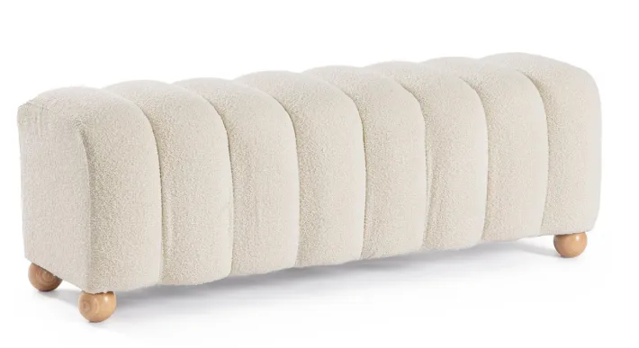 Bizzotto Panchette>PANCA 2P ZORA BIANCO BOUCLE'