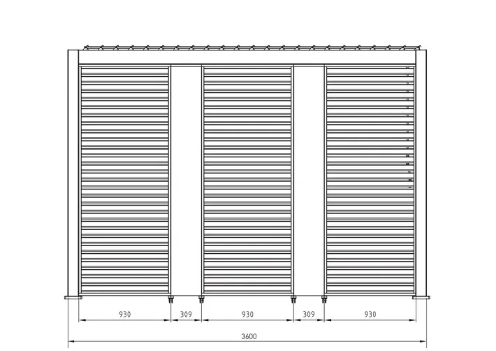 Bizzotto Pergole E Gazebo>PANNELLO VERTICALE PERGOLA OCEAN BIANCO
