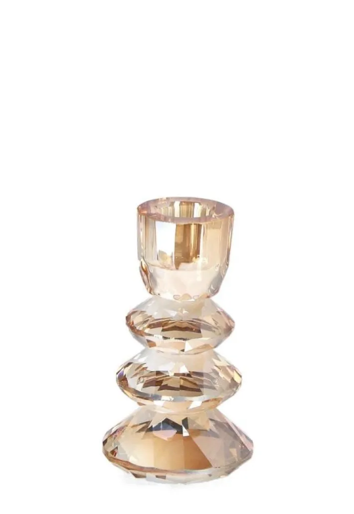 Bizzotto Vasi E Portacandele Natalizi>P.CANDELA 1P ELDRID VT AMBRA D6X11H