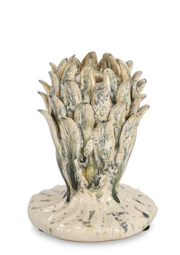 Bizzotto Oggettistica>P.CANDELA 1P ESMA MELANGE VERD BLU H14,5