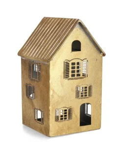 Bizzotto Vasi E Portacandele Natalizi>P.CANDELA 1P LODGE RETT ORO H18