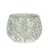 Bizzotto Vasi E Portacandele Natalizi>P.CANDELA VT BRILLANT ARGENTO D12X8,5H