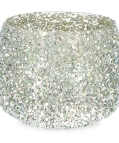 Bizzotto Vasi E Portacandele Natalizi>P.CANDELA VT BRILLANT ARGENTO D16,5X12H