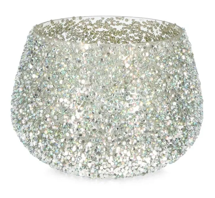Bizzotto Vasi E Portacandele Natalizi>P.CANDELA VT BRILLANT ARGENTO D16,5X12H
