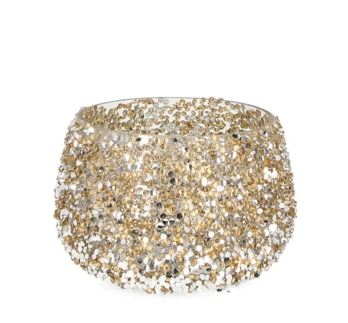 Bizzotto Vasi E Portacandele Natalizi>P.CANDELA VT BRILLANT ORO D12X8,5H