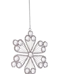 Bizzotto Pendagli>PENDAGLIO BEAD FIOCCO NEVE 6P ARG 15X15