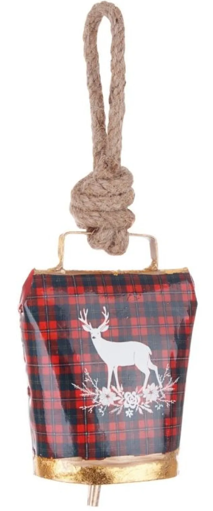 Bizzotto Pendagli>PENDAGLIO WENDI CAMPANA TARTAN RENNA BIA