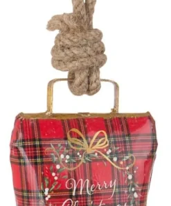 Bizzotto Pendagli>PENDAGLIO WENDI CAMPANA TARTAN MERRYXMAS