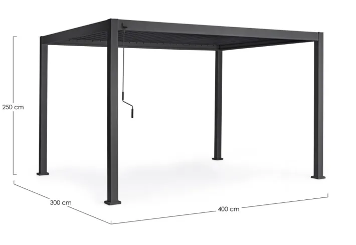 Bizzotto Pergole E Gazebo>PERGOLA OCEAN 3X4 ANTRACITE