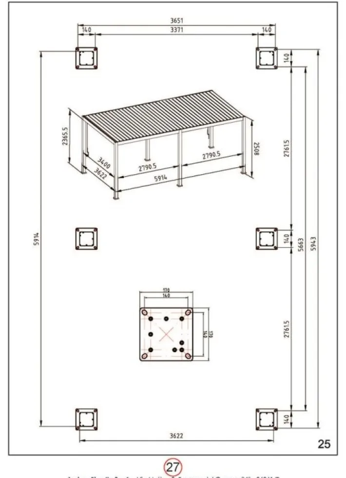 Bizzotto Pergole E Gazebo>PERGOLA OCEAN 3.6X6 ANTRACITE