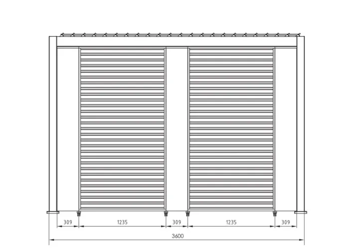 Bizzotto Pergole E Gazebo>PERGOLA OCEAN 3.6X6 ANTRACITE