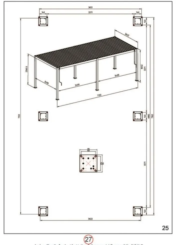 Bizzotto Pergole E Gazebo>PERGOLA OCEAN 3.6X7.2 ANTRACITE