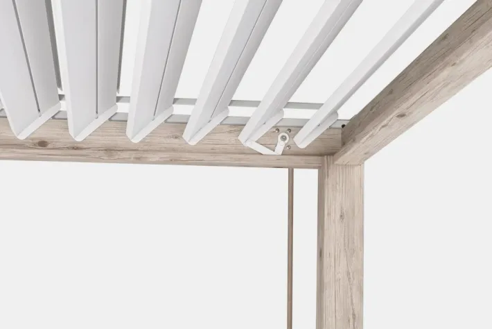 Bizzotto Pergole E Gazebo>PERGOLA OCEAN 3.6X3.6 RUSTIC-BIANCO