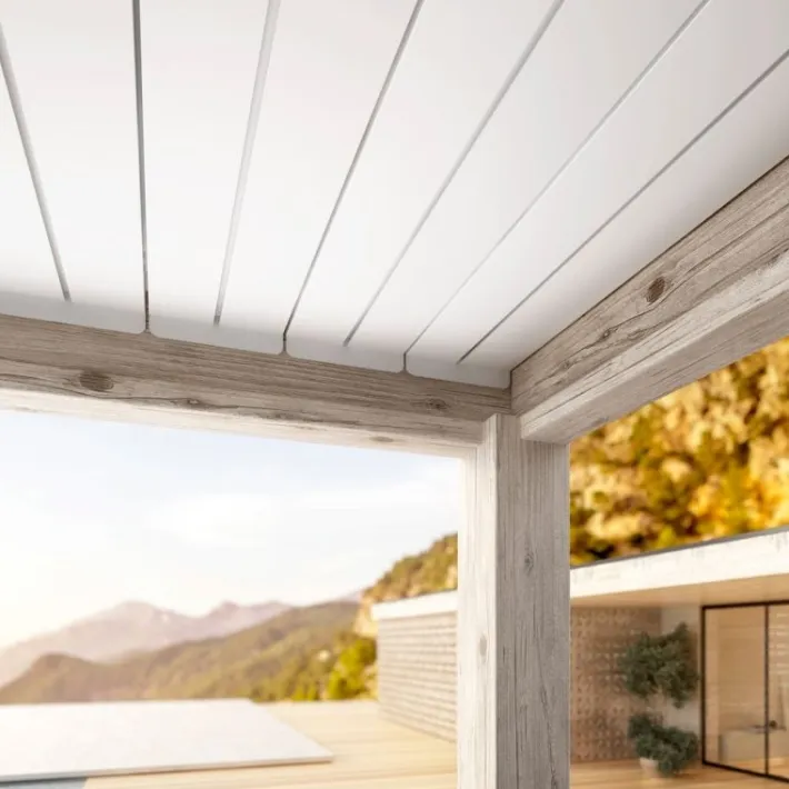 Bizzotto Pergole E Gazebo>PERGOLA OCEAN 3.6X3.6 RUSTIC-BIANCO