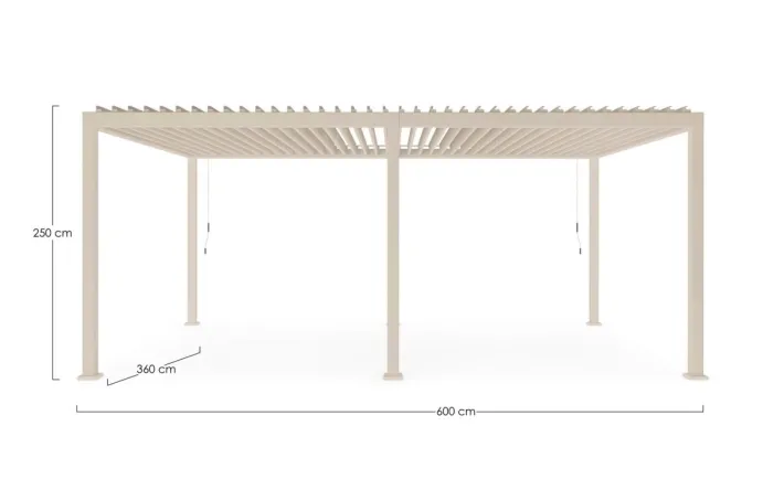 Bizzotto Pergole E Gazebo>PERGOLA OCEAN 3.6X6 SETA