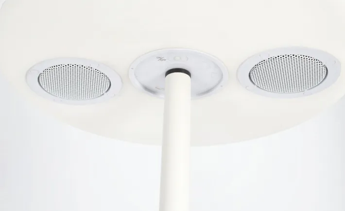 Bizzotto Illuminazione>PIANTANA SOLAR LED SPEAKER PE BIANC H150