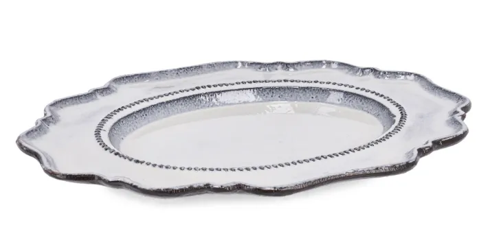 Bizzotto Vassoi E Centro Tavola>PIATTO DECORATIVO HIKARI ANTIQU WHITE H2