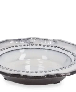 Bizzotto Vassoi E Centro Tavola>PIATTO DECORATIVO HIKARI ANTIQ WHI D12,5