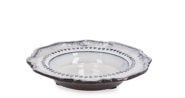 Bizzotto Vassoi E Centro Tavola>PIATTO DECORATIVO HIKARI ANTIQ WHI D12,5