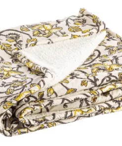 Bizzotto Coperte>PLAID CALAIS AVORIO C-FIORE 130X180