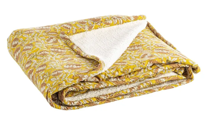 Bizzotto Coperte>PLAID CHAMBERY OCRA C-FIORE ROS 130X180