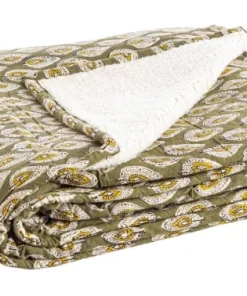 Bizzotto Coperte>PLAID REIMS VERDE C-FOGLIA130X180