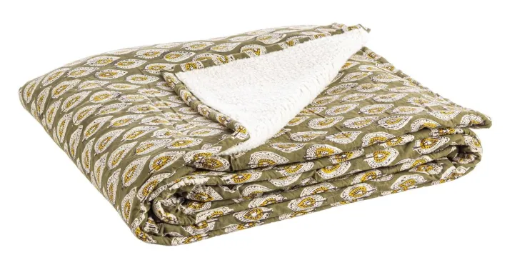 Bizzotto Coperte>PLAID REIMS VERDE C-FOGLIA130X180