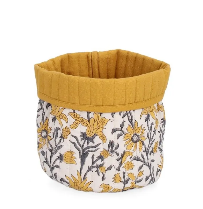 Bizzotto Accessori In Tessuto>P.OGGETTI GABRIELLE GIALLO D17X18H
