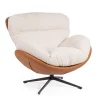 Bizzotto Poltrone E Chaise Longue>POLTRONA ADINDA GHIACCIO/CUOIO