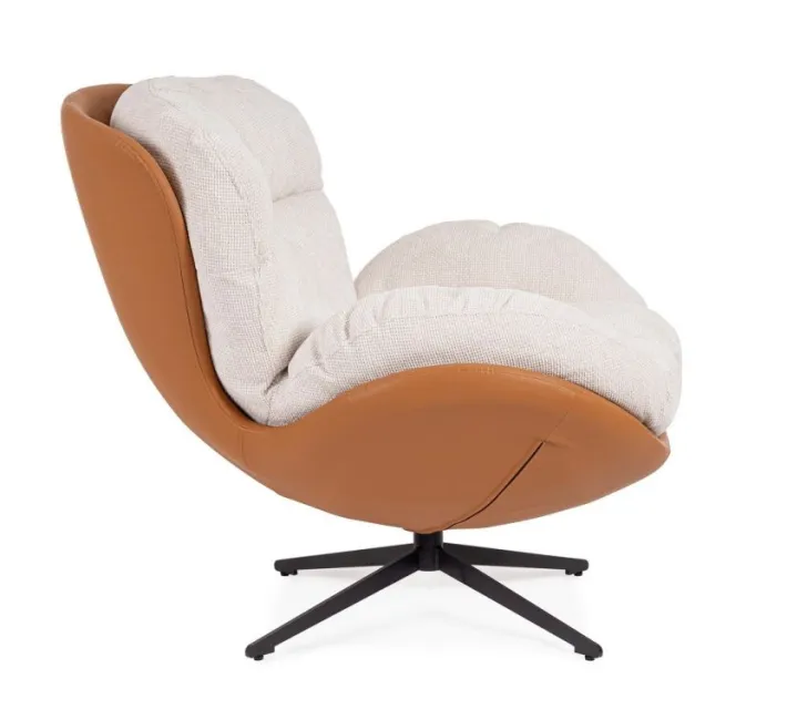 Bizzotto Poltrone E Chaise Longue>POLTRONA ADINDA GHIACCIO/CUOIO