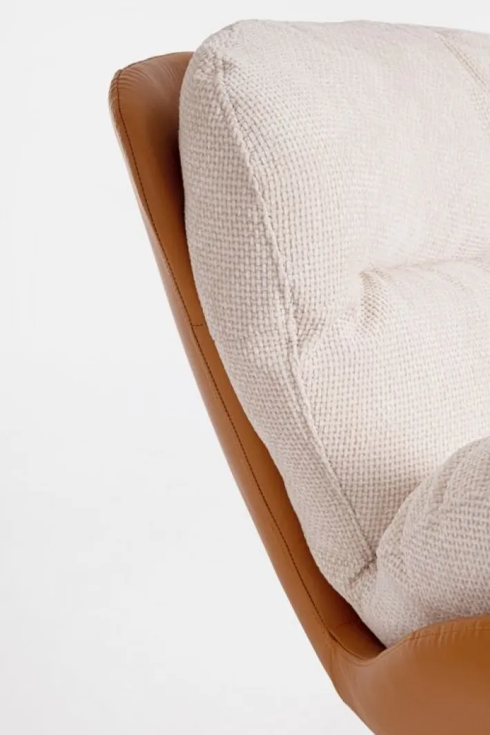 Bizzotto Poltrone E Chaise Longue>POLTRONA ADINDA GHIACCIO/CUOIO