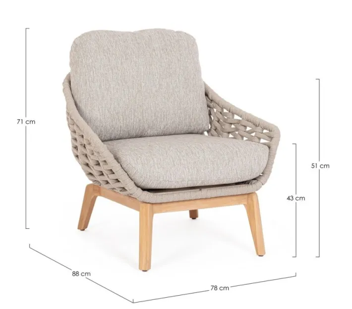 Bizzotto Poltrone>POLTRONA BEIGE - TAMIRES