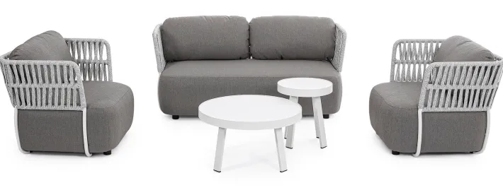 Bizzotto Poltrone>POLTRONA BIANCO/GRIGIO - PALMER
